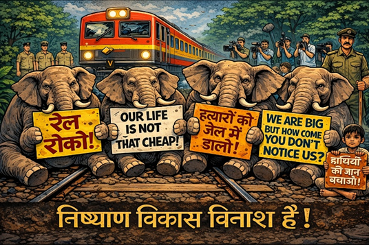 Trains kill elephants